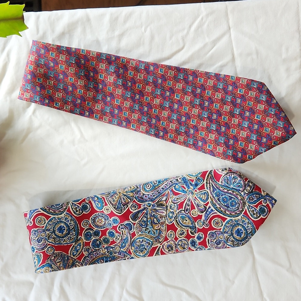 Vintage silk ties by Oakton, 1 paisley